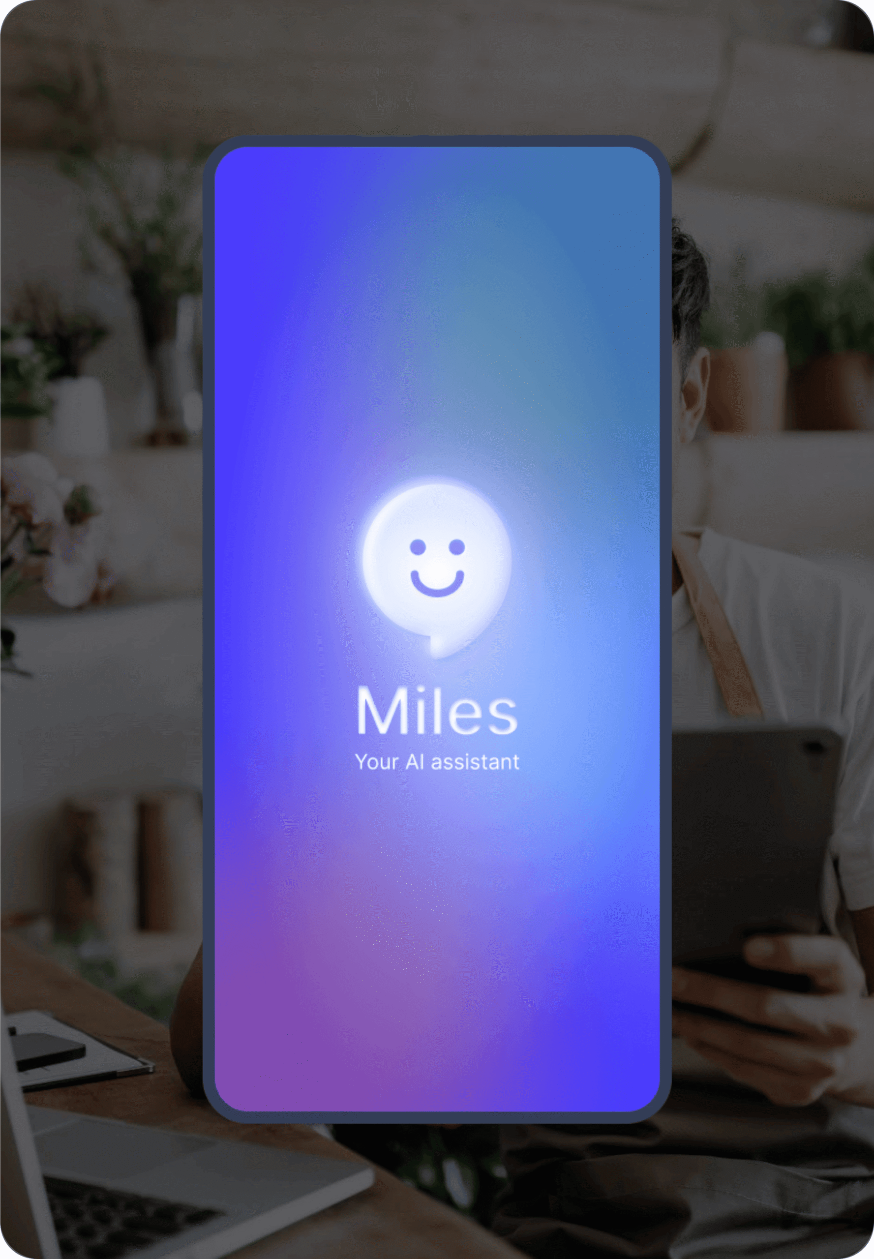Miles AI assistant chat interface on a phone